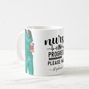 Infirmière en cours Mug de café personnalisé