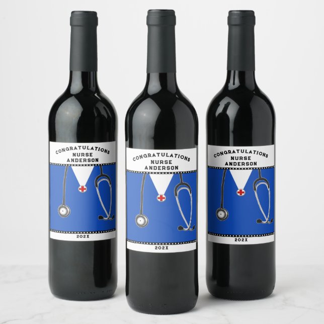Infirmière Étiquette de vin de l'école de soins in (Bouteilles)