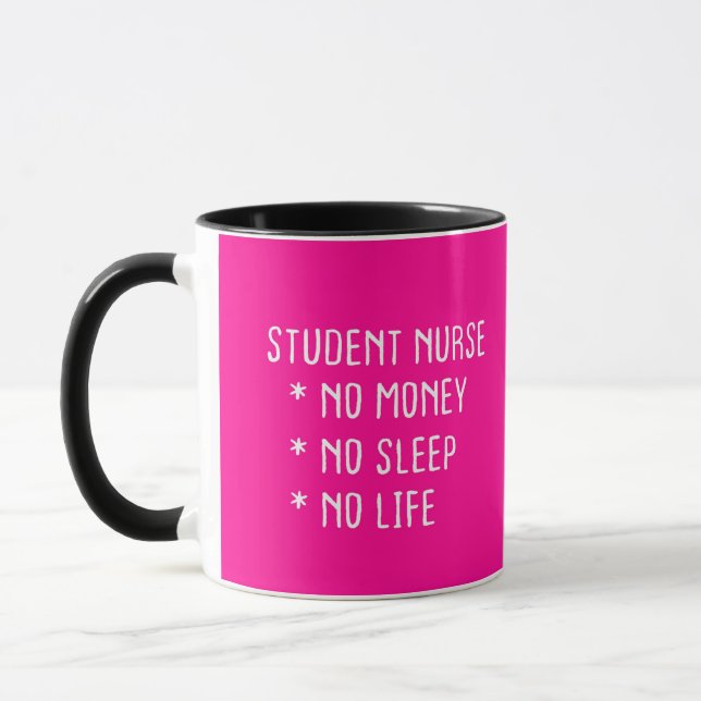 Infirmière étudiante - Pas d'argent Mug (Gauche)