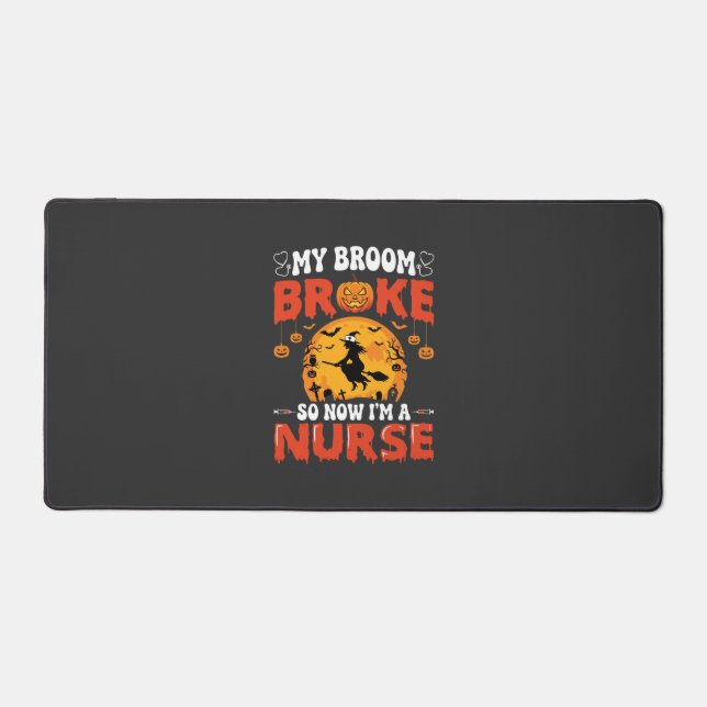 Infirmière Halloween Balai Cassé Sorcière Graphiqu (Recto)