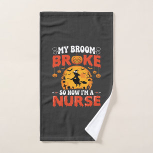 Infirmière Halloween Balai Cassé Sorcière Graphiqu