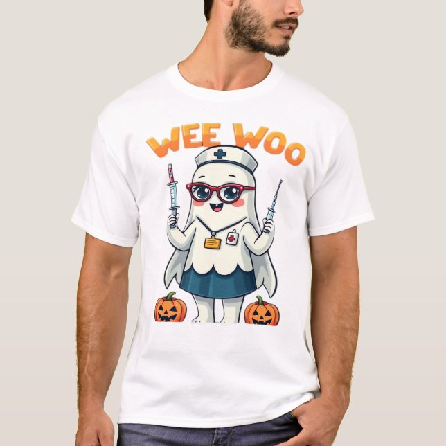 Infirmière Halloween prête T-Shirt classique (Devant)