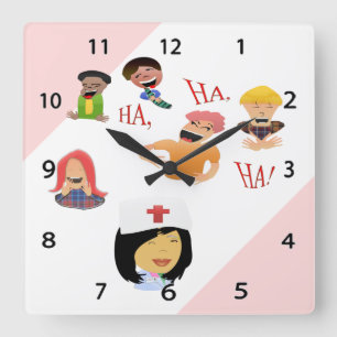 Infirmière Humour riant Clinique Mur Horloge