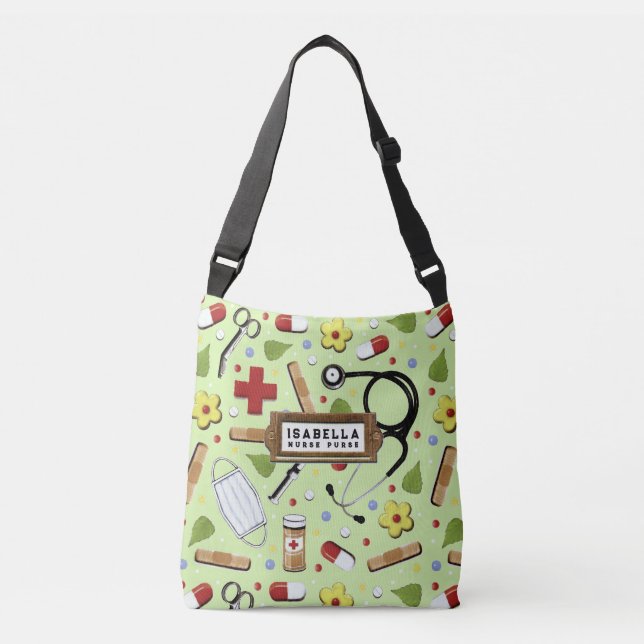 Infirmière Idée Cadeau Personnalisé Sac Crossbody (Devant)