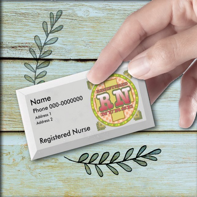 Infirmière inscrite Cartes de visite de nom person (Créateur téléchargé)