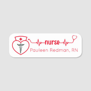 Infirmière inscrite Infirmière RN Badge Classy Red