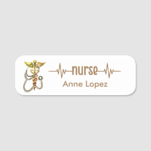 Infirmière inscrite Infirmière RN Badge Or Élégant