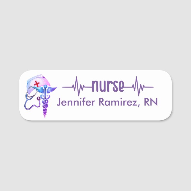 Infirmière inscrite Infirmière RN Badge Purple Pin (Devant)