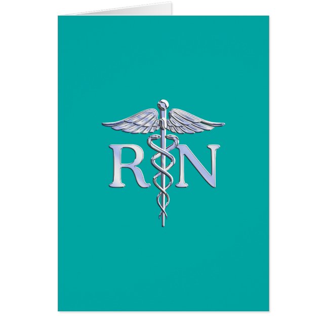 Infirmière inscrite RN Caduceus sur Turquoise (Devant)