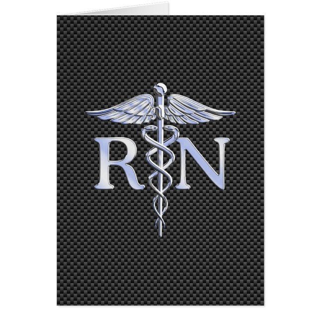 Infirmière inscrite RN Silver Caduceus Snakes (Devant)