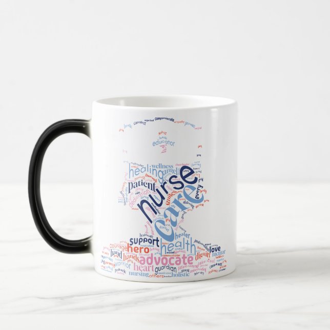 Infirmière Inspirational Cloud Art Mug (Gauche)