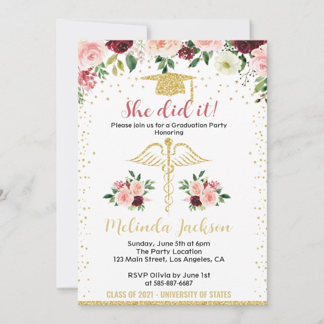 Infirmière - Invitation (Devant)