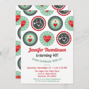 Infirmière Invitation d'anniversaire Partie infirm