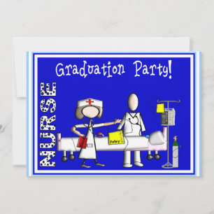 Infirmière - Invitations de la fête de graduation