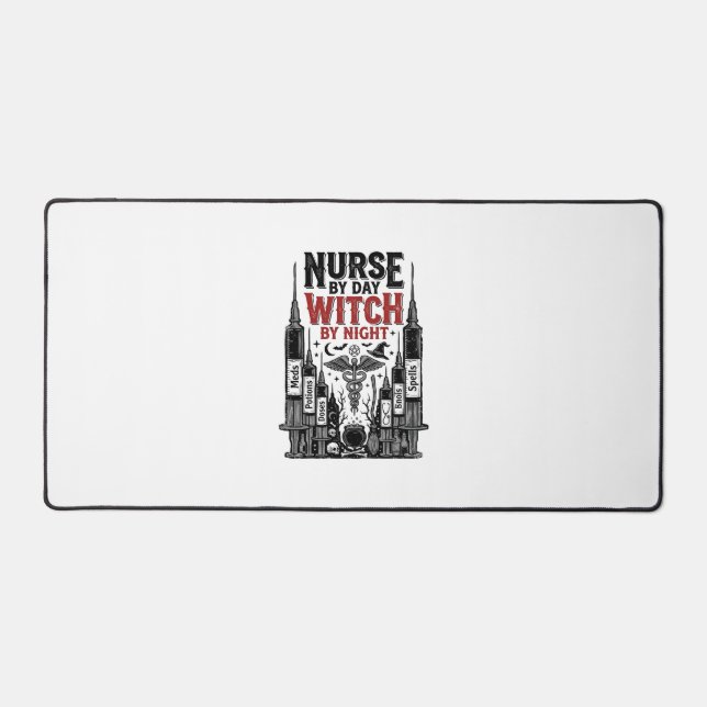 Infirmière le jour sorcière la nuit Design Hallowe (Recto)