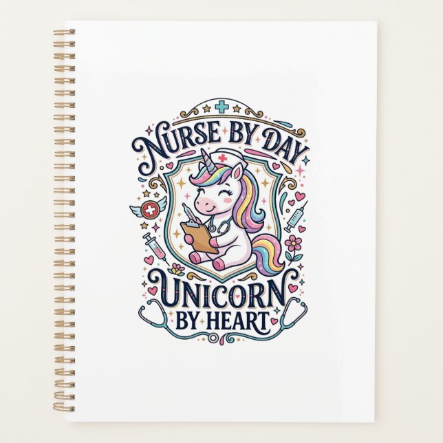 Infirmière Licorne de jour Licorne de cœur Fond bl (Devant)
