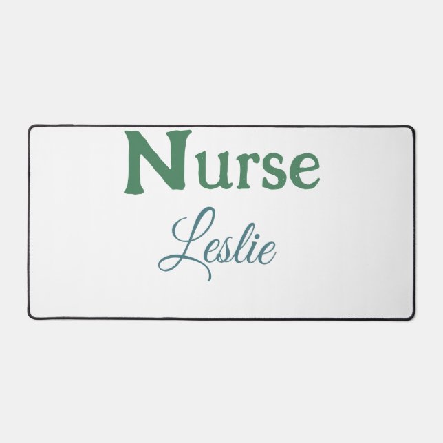 Infirmière médecin ajouter nom texte vert bleu sip (Recto)