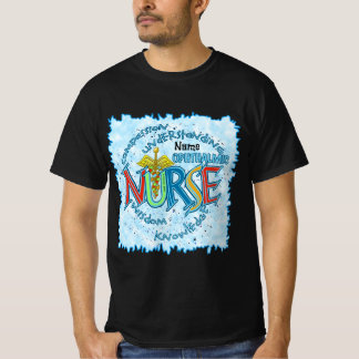 Infirmière ophtalmique Motto t-shirt personnalisé 