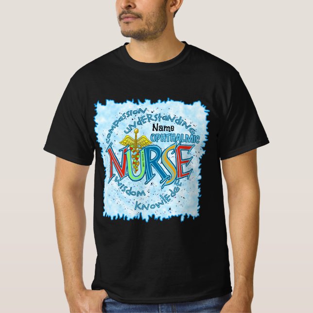 Infirmière ophtalmique Motto t-shirt personnalisé  (Devant)