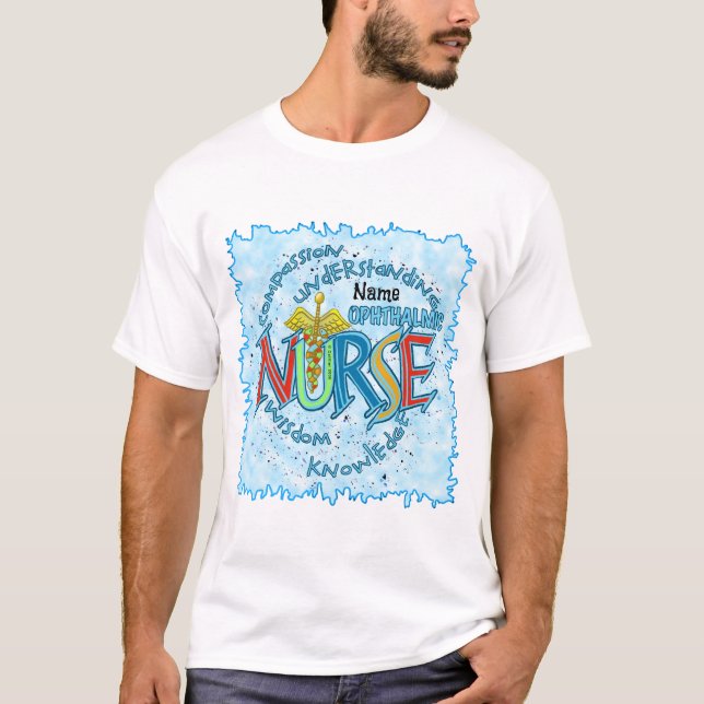 Infirmière ophtalmique Motto t-shirt personnalisé  (Devant)