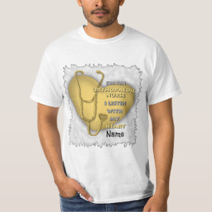 Infirmière orthopédique T-shirt Coeur jaune