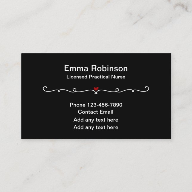 Infirmière pratique autorisée Cartes de visite Méd (Devant)