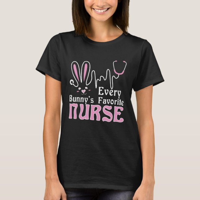 Infirmière préférée de chaque lapin T-shirt infirm (Devant)