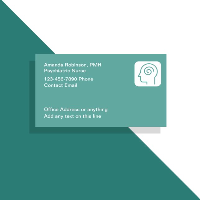 Infirmière psychiatrique Thème Cartes de visite Mé (Créateur téléchargé)