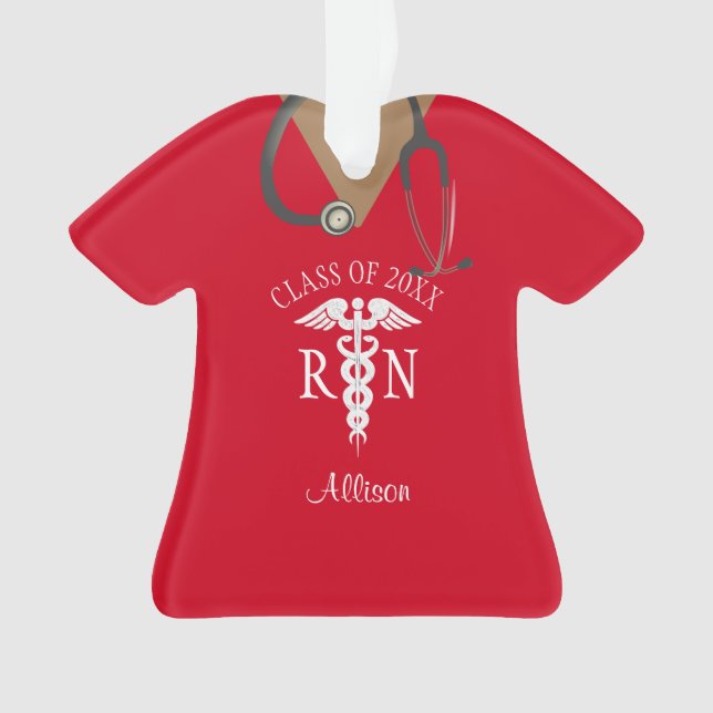 Infirmière RN Diplômée Funny Scrub Top Personnalis (devant)