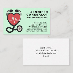 Infirmière RN, LVN, LPN, Carte de visite intérimai
