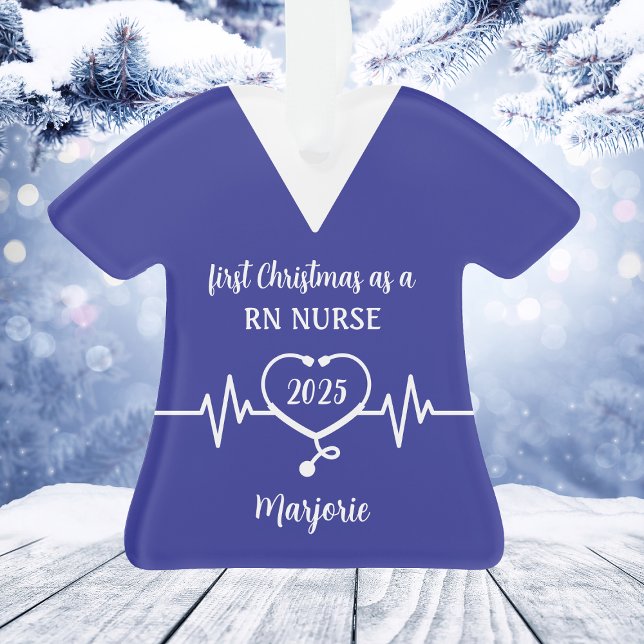 Infirmière RN personnalisée Noël (Personalized RN Nurse Christmas Ornament
)