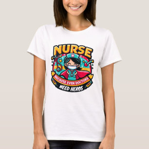 Infirmière sur mesure Superhero Cape T-Shirt