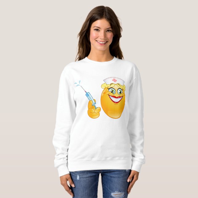 infirmière sweatshirt émoji femmes (Devant entier)