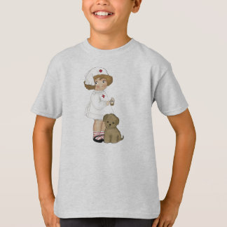 Infirmière vintage avec le T-shirts et les cadeaux