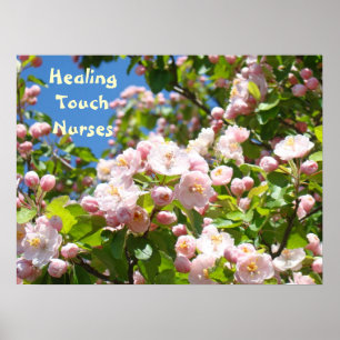 Infirmières Healing Touch affiches Fleurs Roses Nu