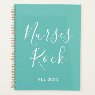 Infirmières Médicale Turquoise blanc Script pers
