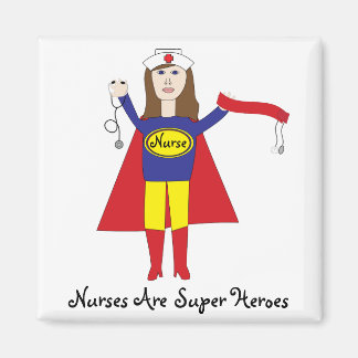 Infirmières Super Héros (Brunette) Magnet