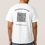 Info d'analyse de code QR personnalisé et T-shirt<br><div class="desc">Couleurs et polices personnalisées - Votre code QR et votre texte personnalisé Professionnel Nom professionnel Site Web Promotional Company T-shirts / Cadeau - Ajouter votre code QR - Image ou logo / Nom - Entreprise / Site Web ou E-mail ou Téléphone - Coordonnées / Adresse - Redimensionner et déplacer ou...</div>
