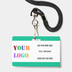 Info Logo ou Photo Nom Exemple de Badge d'entrepri
