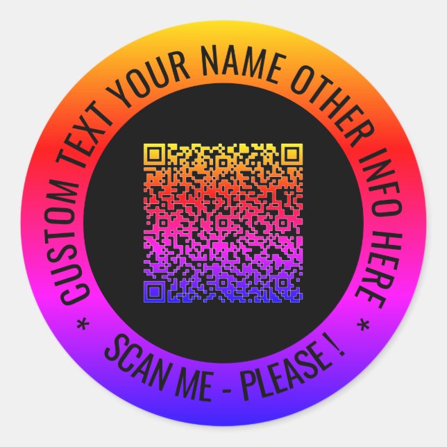 Informations d'analyse de code QR et étiquettes de (Devant)