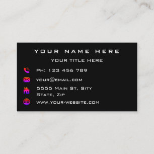 Informations et couleurs de votre logo Carte de vi