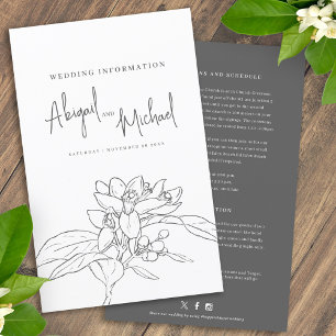 Informations pour les invités au mariage de fleur