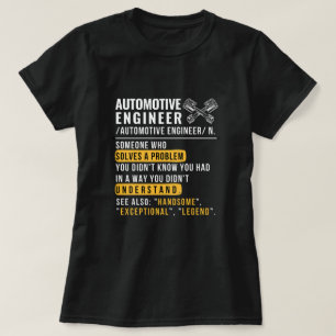 Ingénieur automobile Définition Drôle T-shirt