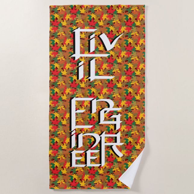 Ingénieur Civil Caractère Beach Serviette (Devant)