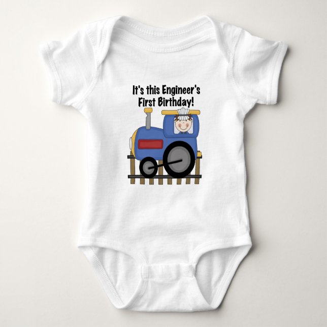 Ingénieur de train 1er Anniversaire Tshirts et cad (Devant)