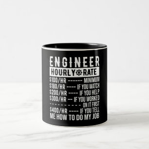 Ingénieur drôle Taux horaire Mug