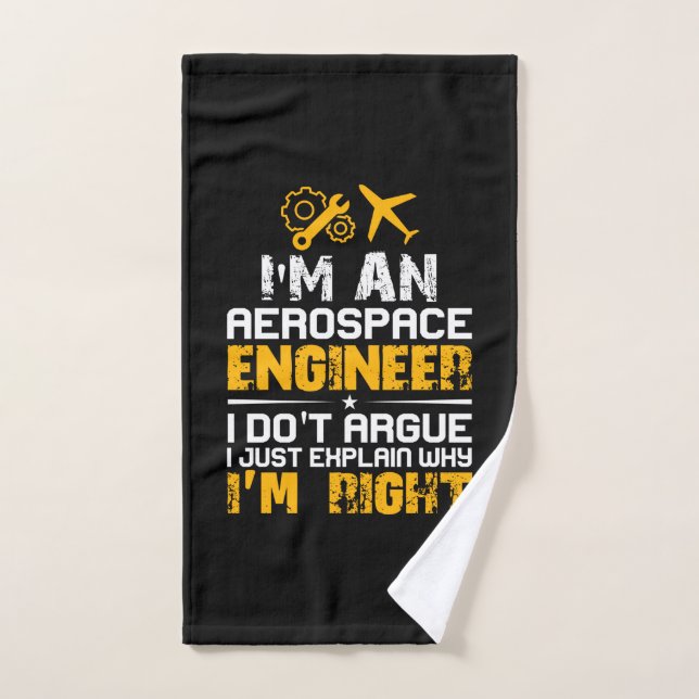 Ingénieur Je Suis Ingénieur Aérospatial (Serviette à main)