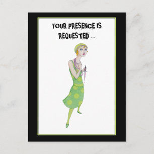 Ingenium Murder Mystery Invitation Carte postale