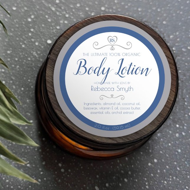 Ingrédients de lotion corporelle maison étiquette  (Créateur téléchargé)