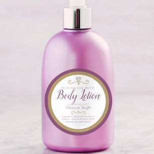 Ingrédients de lotion corporelle maison étiquette